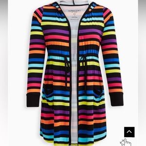 Torrid Size 1 rainbow pride Super Soft hooded sweater